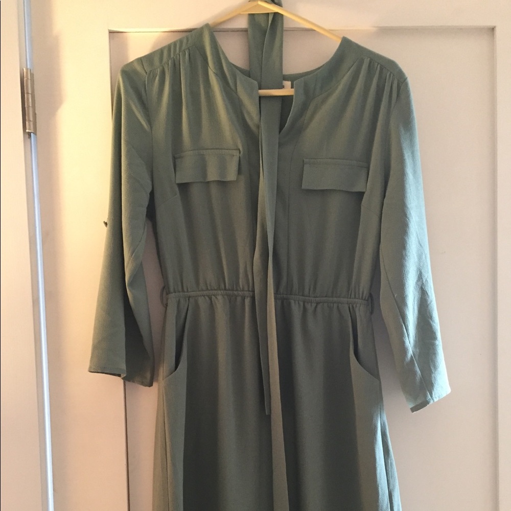 Teal knee length dress